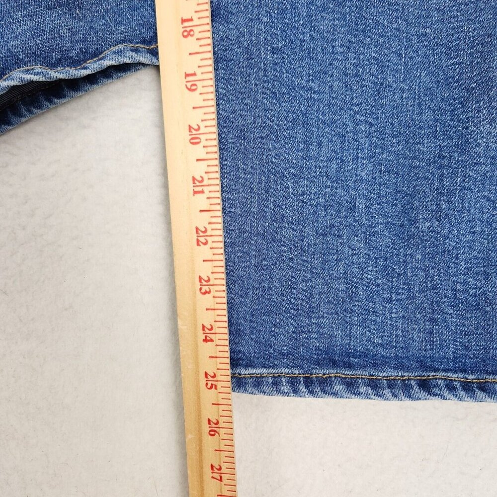 Wrangler Overalls Womens Large Blue Denim Bibs Straight Leg Medium Wash Jean - Picture 5 of 11